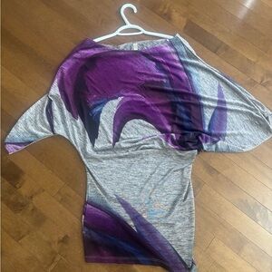 Stylish Purple and Gray Women's Top